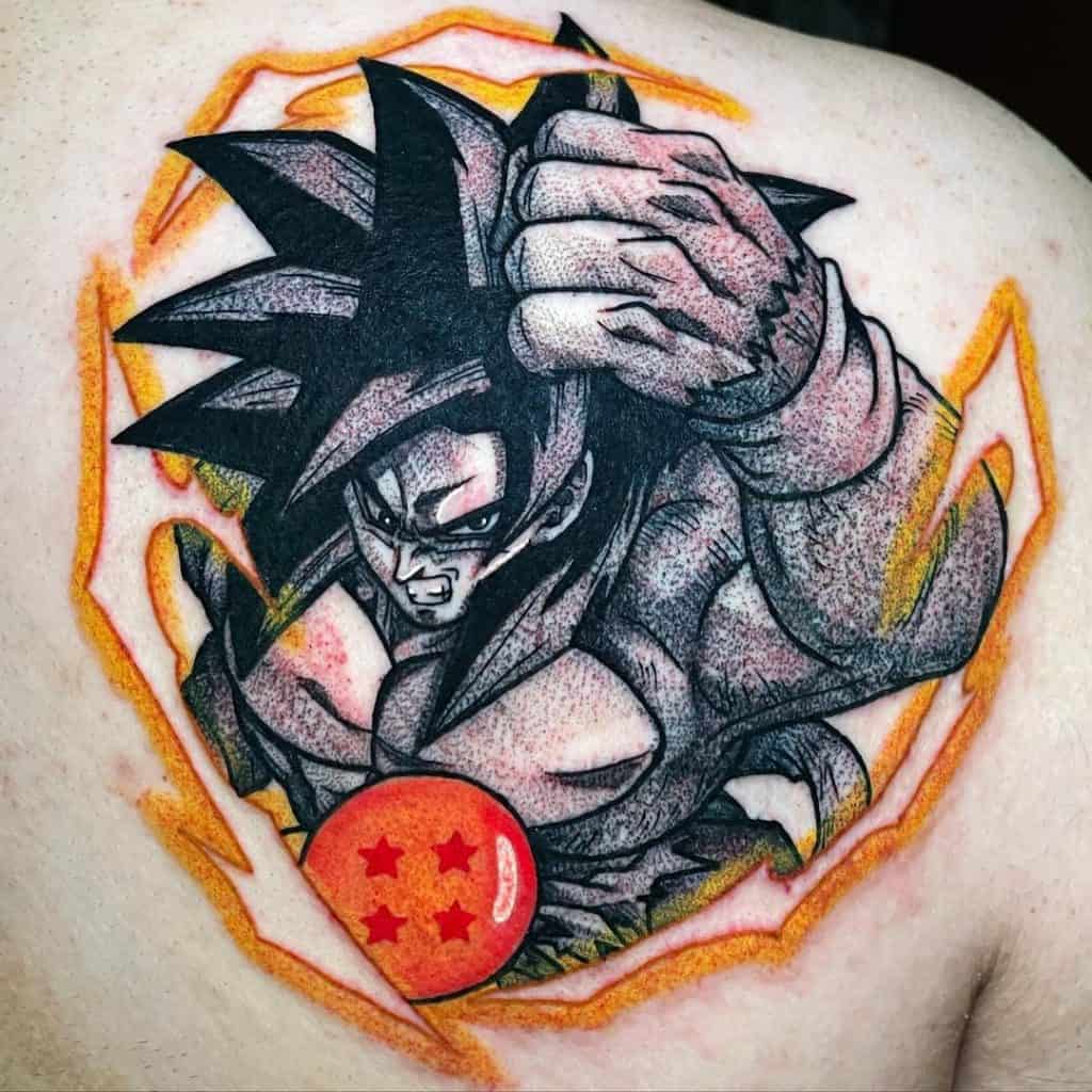Tatuaje en la espalda de Dragon Ball 4