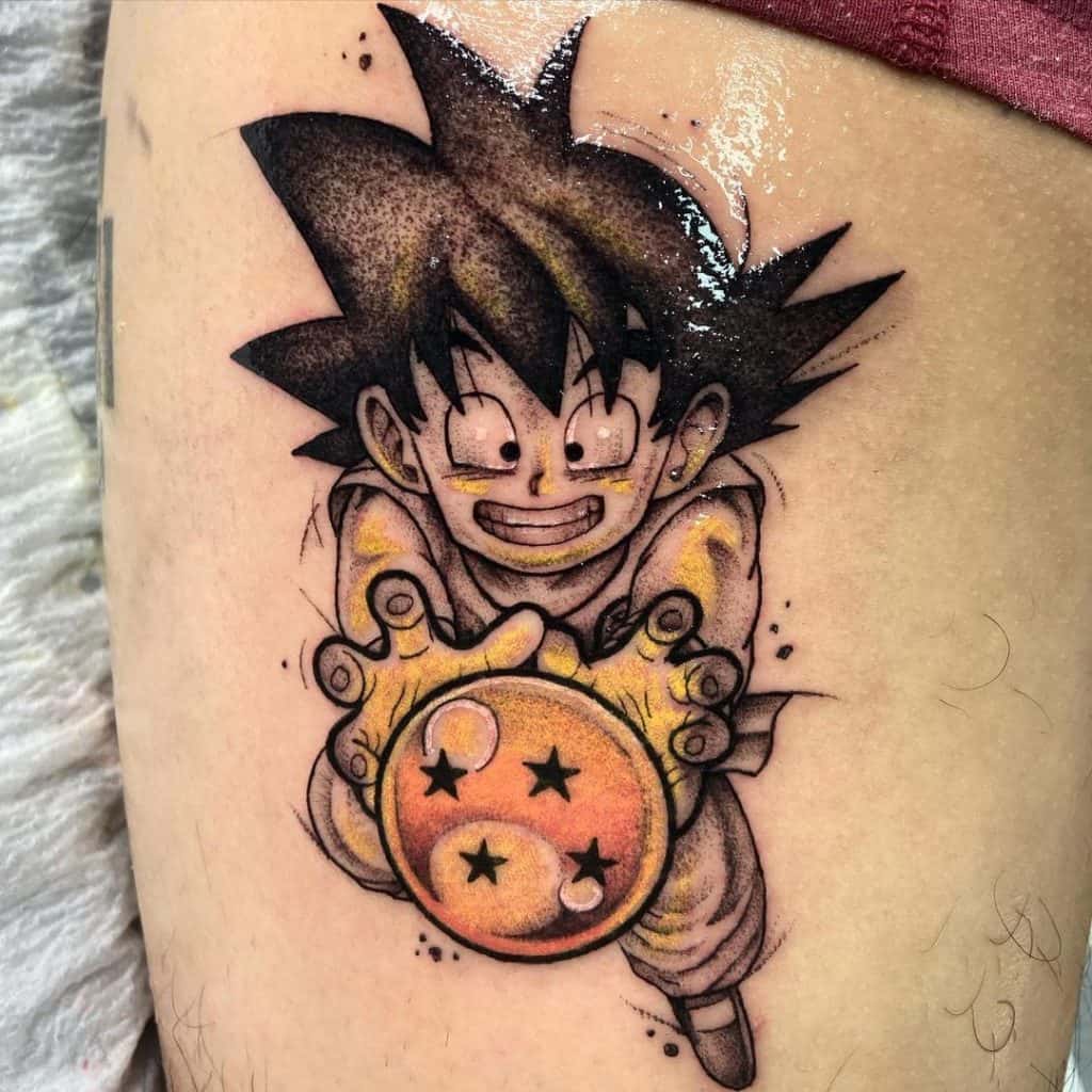 Dragon Balls Goku Joven Tatuaje 2