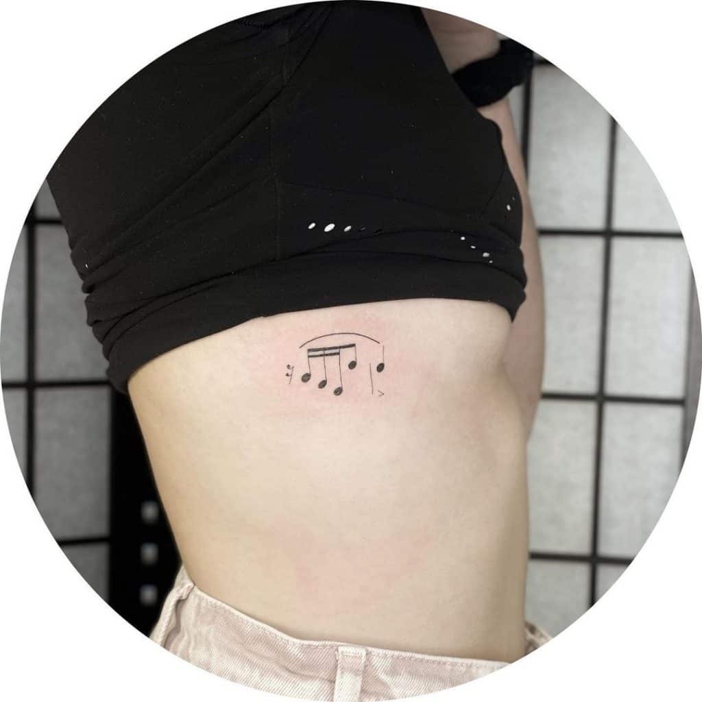Tatuajes de ondas musicales 2