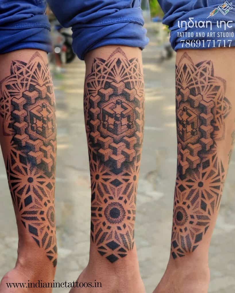 tatuajes geométricos en el codo 2