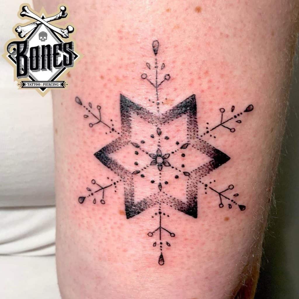 Tatuaje de copo de nieve 2