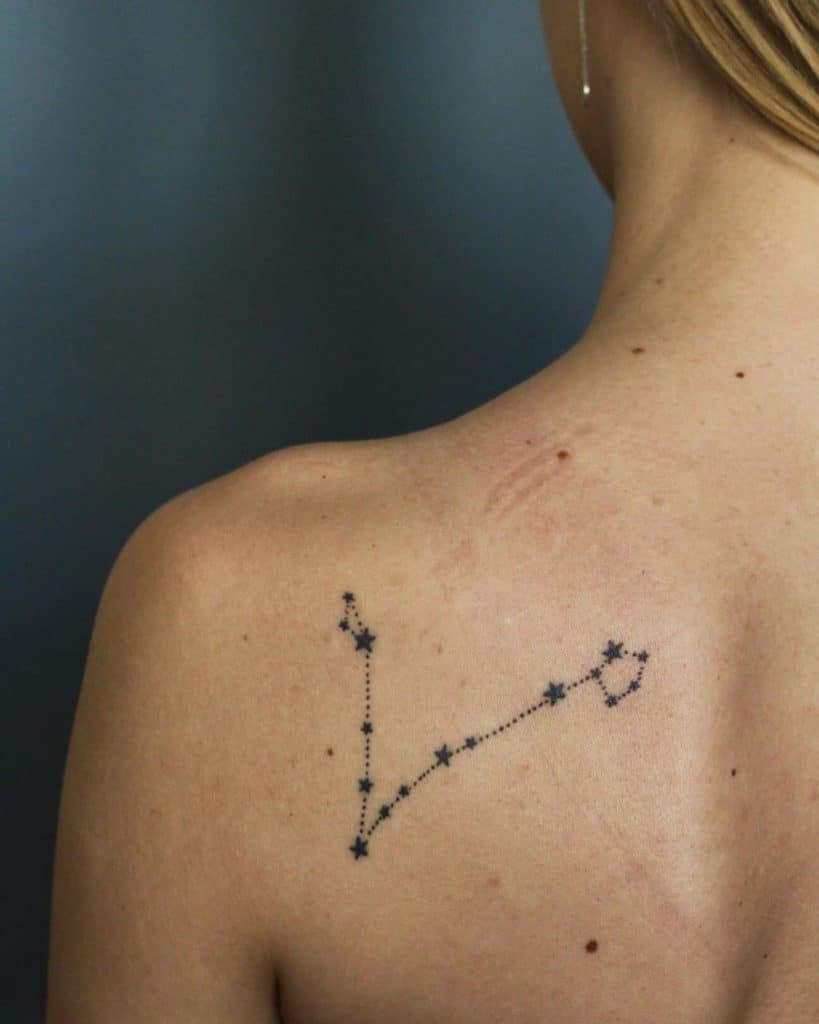 Tatuaje de la constelación de Piscis 2