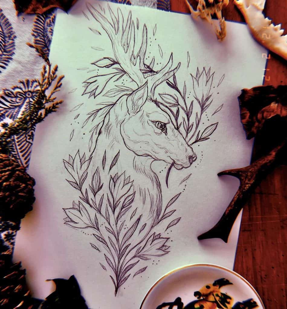 Ideas de diseño de tatuajes de ciervos