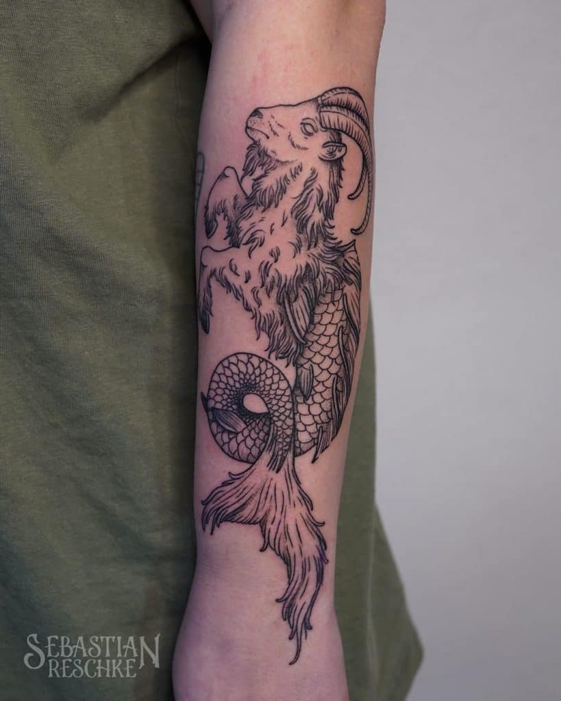 Tatuaje de sirena Capricornio 1