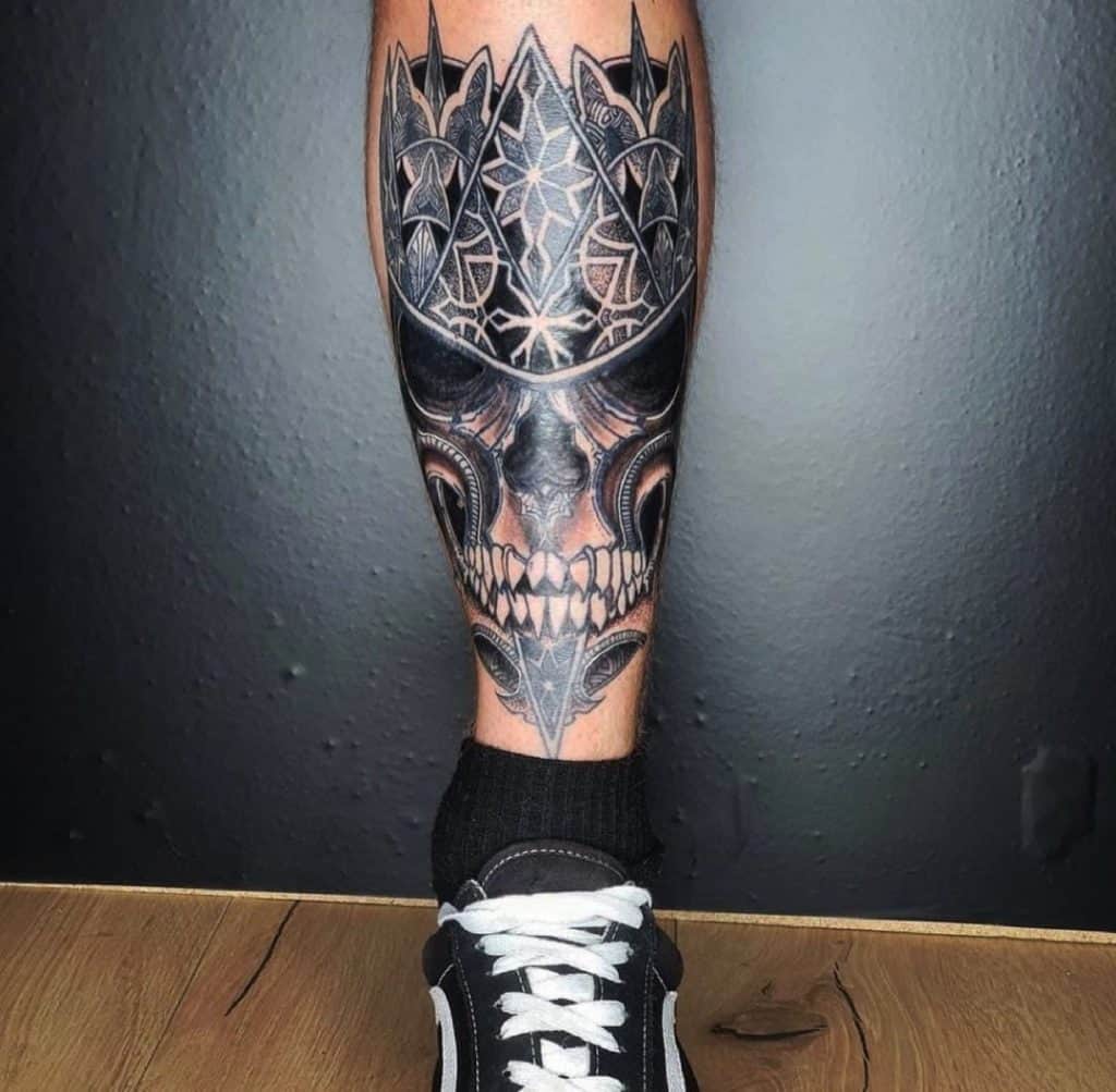 Gran tatuaje de calavera