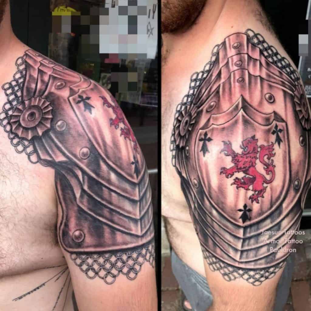 tatuaje de armadura