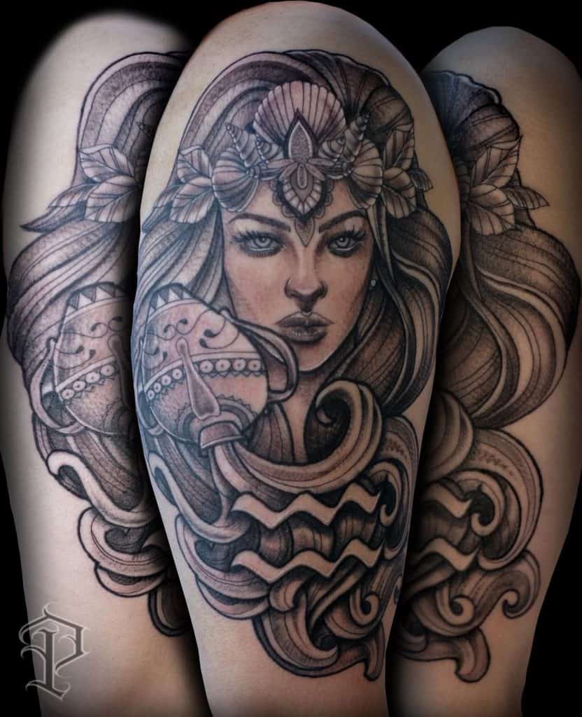 Tatuajes de la diosa Acuario 1