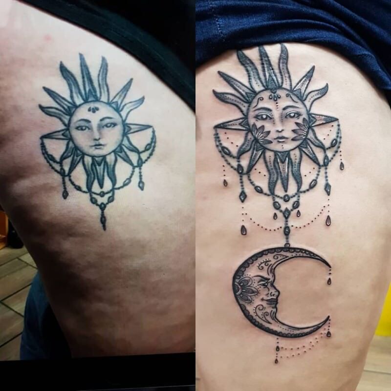 1656967894 186 85 alucinantes tatuajes de sol y luna y su significado