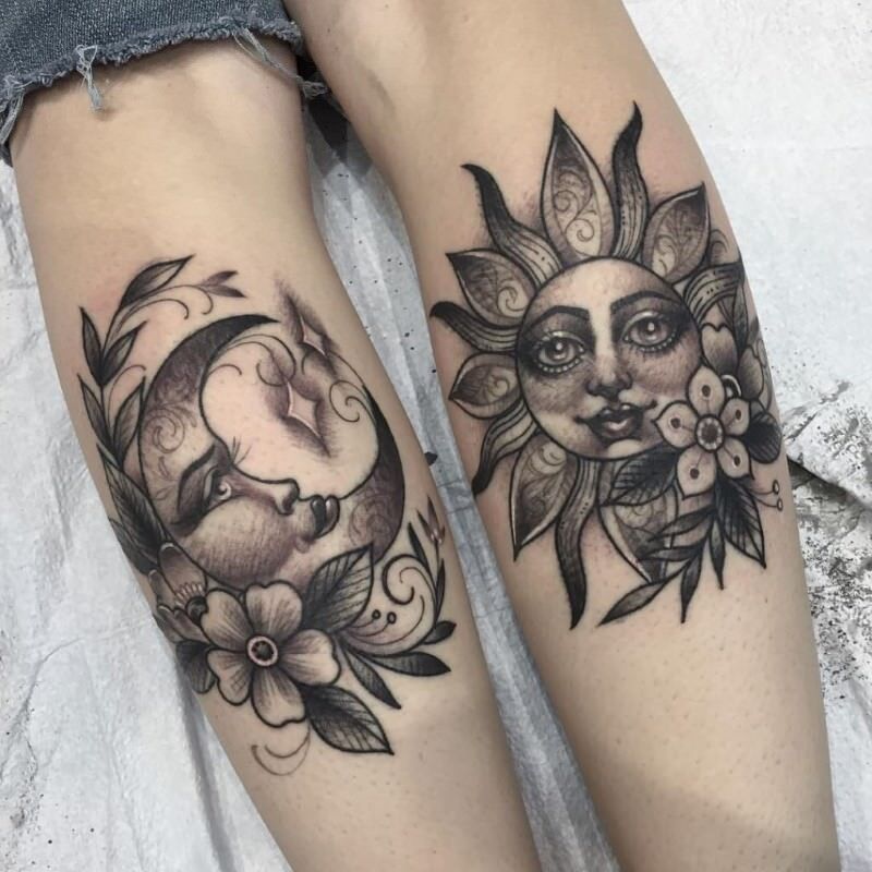 1656967895 424 85 alucinantes tatuajes de sol y luna y su significado