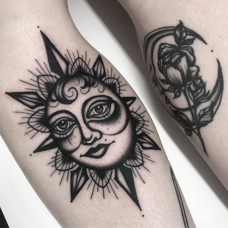 1656967896 380 85 alucinantes tatuajes de sol y luna y su significado