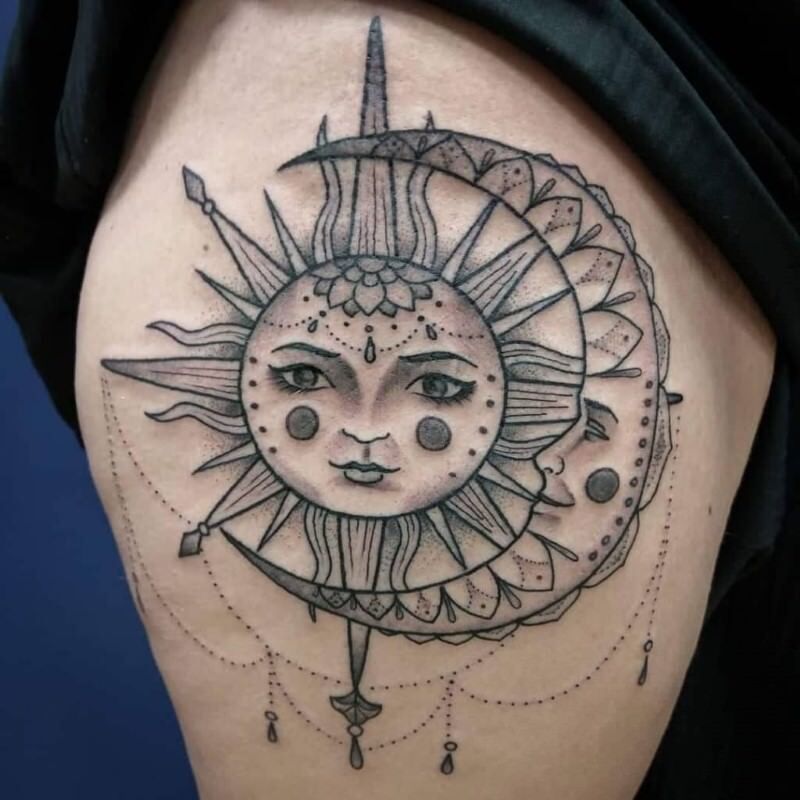 1656967896 629 85 alucinantes tatuajes de sol y luna y su significado