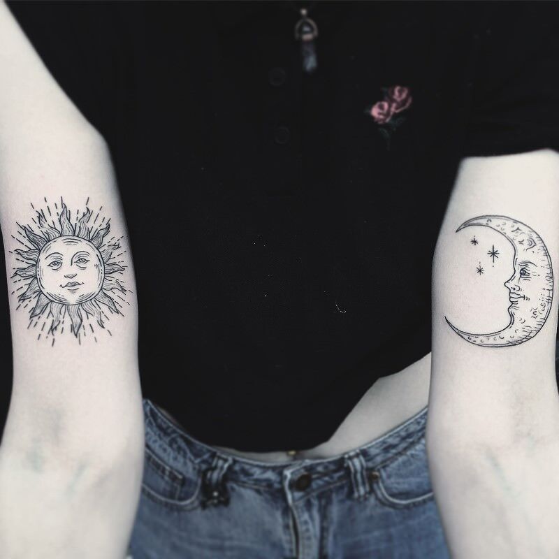 1656967899 754 85 alucinantes tatuajes de sol y luna y su significado