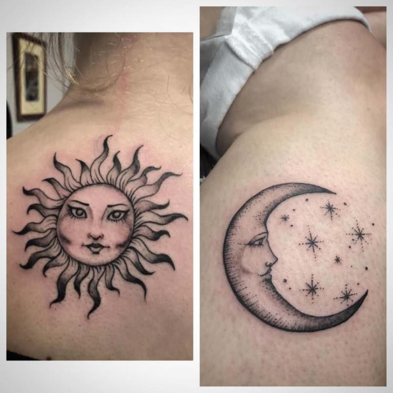 1656967901 598 85 alucinantes tatuajes de sol y luna y su significado