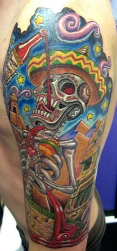 1657423175 390 75 alucinantes disenos de tatuajes del Dia de los Muertos