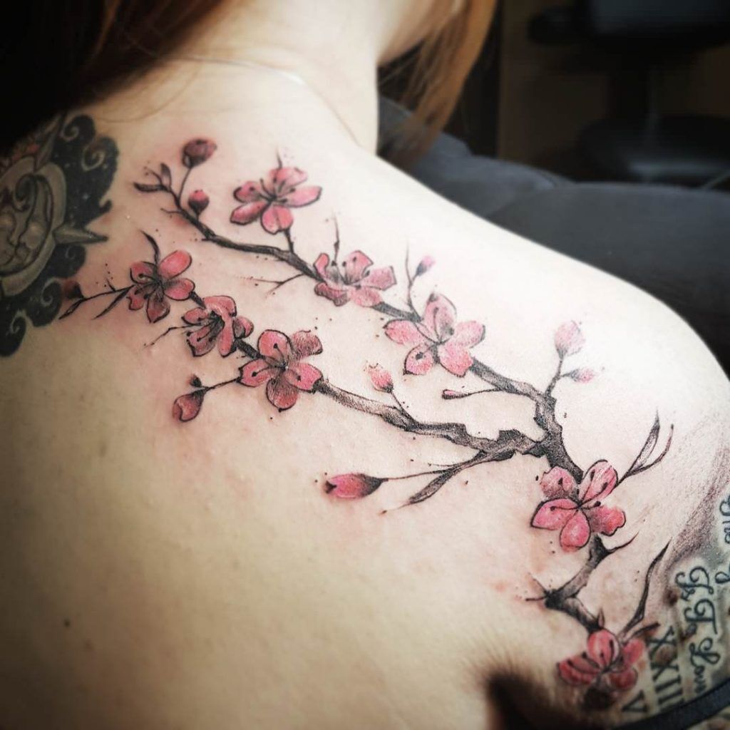 1657464006 820 75 asombrosos tatuajes de flores de cerezo y su significado