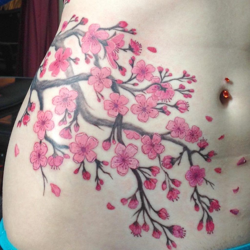 1657464008 927 75 asombrosos tatuajes de flores de cerezo y su significado