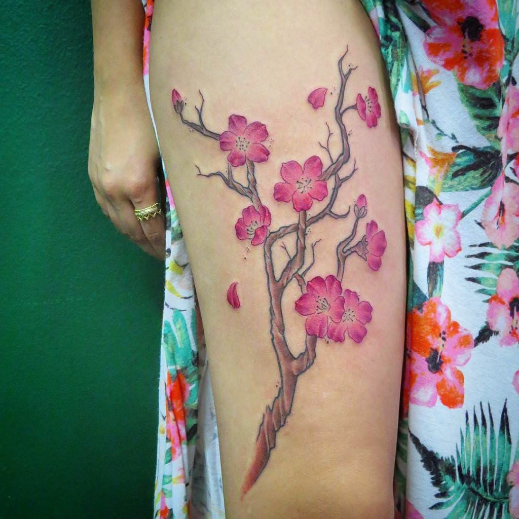 1657464011 603 75 asombrosos tatuajes de flores de cerezo y su significado