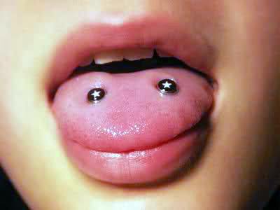 Horizontal Tongue Piercing 2