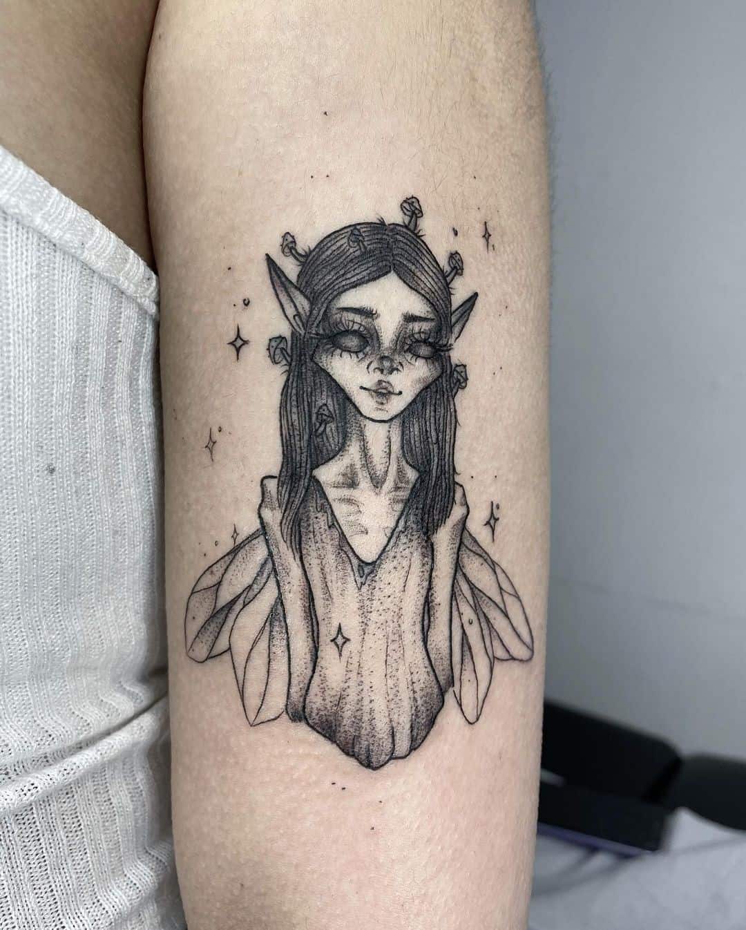 Tatuaje De Hada Negra