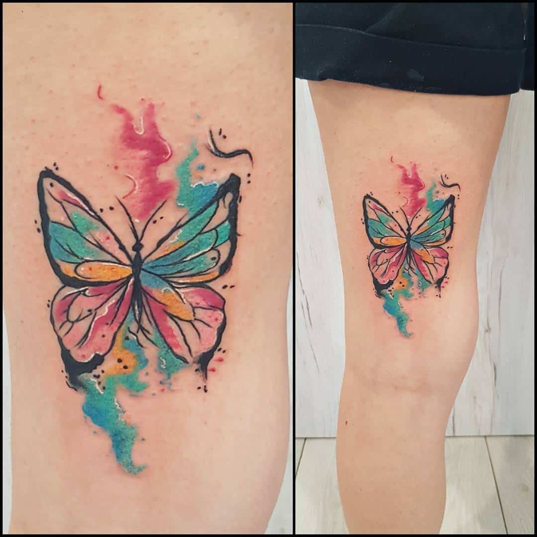 Tatuajes de mariposas de acuarela 1