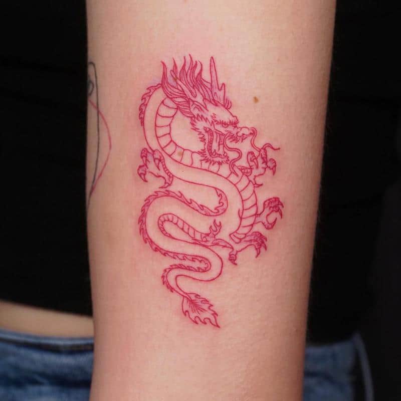 Tatuaje de dragón rojo 1