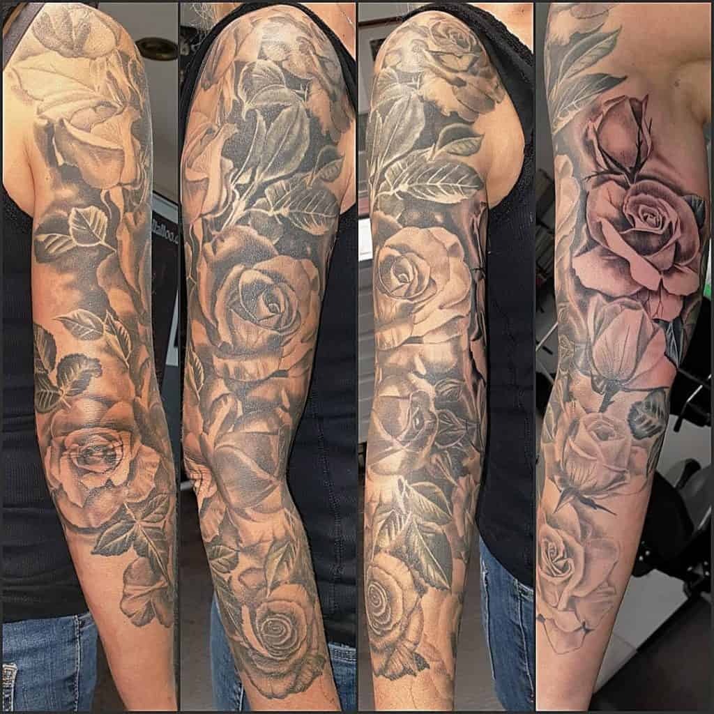 tatuajes de flores rosas 1