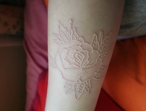 White Ink Tattoo 1