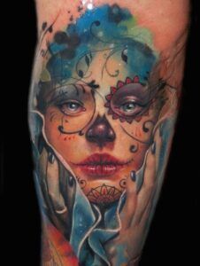 75 alucinantes diseños de tatuajes del Día de los Muertos