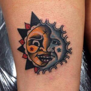 85 alucinantes tatuajes de sol y luna y su significado